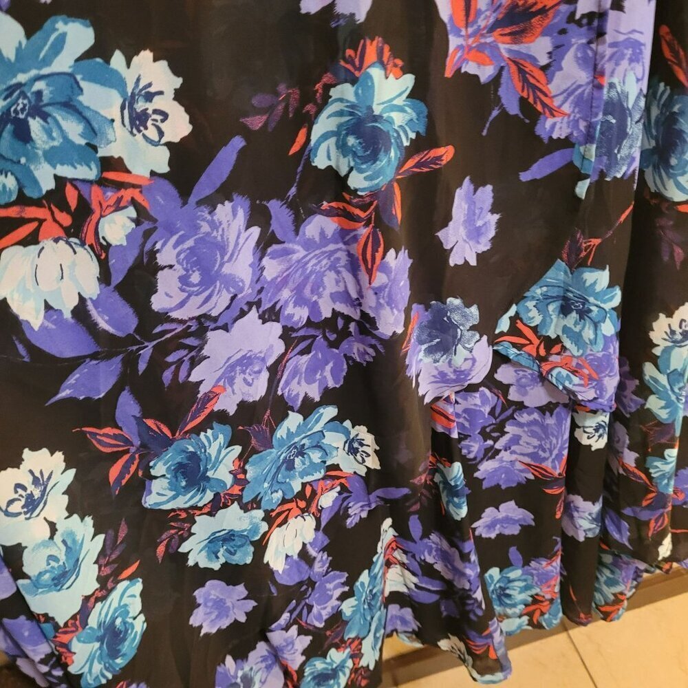 Jessica London Floral Sleeveless Maxi Dress size 12W - Picture 5 of 7